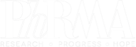 PhRMA logo with Research, Progress, Hope slogan displayed under logo