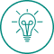 Decorative icon showing a lightbulb